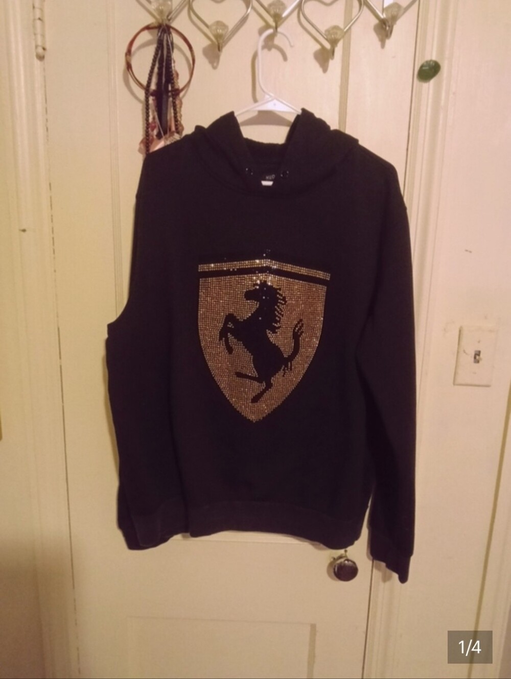 Hudson Outerwear Black Hoodie with Fleece Trim